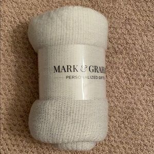NWT Mark & Graham Light Gray Throw Blanket